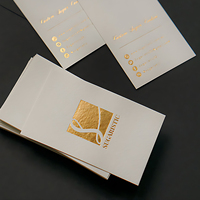 Carte de Visite Personnalisée Luxe Style Matte Laminé Impression Or ou Argent Estampillé Vente en Gros