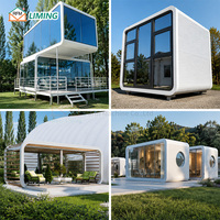 Capsule spatiale modulaire moderne Apple Cabin, maison préfabriquée portable pour bureau de jardin, café, salle de réception