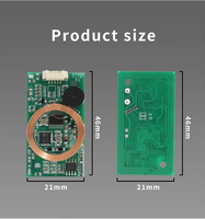 Módulo Lector de Tarjetas Inteligentes RFID de Doble Frecuencia 125kHz 13.56MHz, Interfaz Wiegand UART, Material ABS, Protocolo ISO 14443A, 0-3m