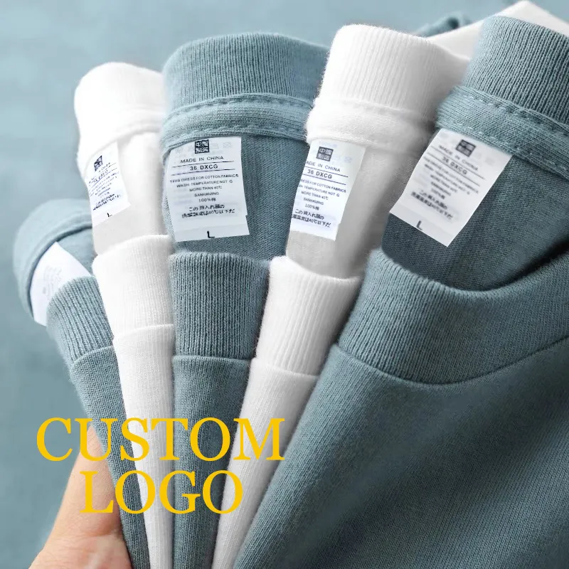 High Quality 100% Premium Organic Cotton Plus Size T shirts Custom Logo Summer Pattern Men T-shirts
