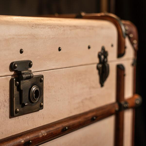 Defaico American Retro Style Trunk Storage Mesa de centro Loft Aviator Metal Estilo nórdico Mesa de centro Muebles - Product Image 2