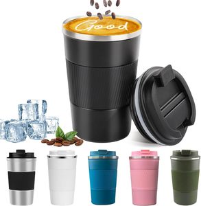 Taza de Café de Viaje Aislada, Antiderrames, Hermética, Portátil para Camping, Vaso de Café de Acero Inoxidable, Tazas de Café Reutilizables - Product Image 1