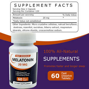 Melatonina Extra Fuerte en Tabletas de 20 mg de Disolución Rápida, Suplemento para Dormir, Máxima Potencia para un Sueño Profundo - Product Image 4
