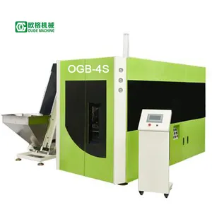 OGB-4S dengan motor servo mesin cetak tiup peregangan otomatis 1,5l mesin pembuat botol plastik