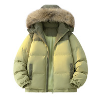Parka coupe ample pour homme, coupe-vent, style workwear, avec col en fourrure, en coton