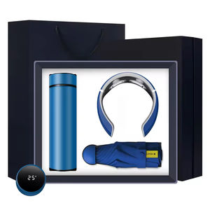 450ml Metall-Vakuumflasche + P3 Nackenmassagegerät + Individuell Gestalteter Weihnachtsdesign UV-Bedruckter Kapsel-Regenschirm Werbeartikel Hochzeitsgeschenk - Product Image 4