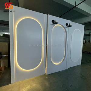 ฉากหลังงานแต่งงาน งานวันเกิด งานอีเว้นท์ ดีไซน์ใหม่สวยหรู 3 ชิ้น ไฟ LED สีขาว อะคริลิค PVC สำหรับงานแต่งงาน - Product Image 6