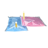 Sac désinfectant pour les mains antibactérien de 1000ml, tube en silicone jaune 1L sac buccal désinfectant pour les mains à l'alcool résistant à la corrosion