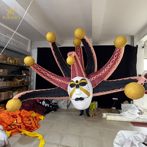 Masque de carnaval gonflable pieuvre, araignée d'Halloween pour festival à thème <span class=keywords><strong>vénitien</strong></span>, accessoire de toile de fond pour soirée en boîte de nuit de luxe - Product Image 3