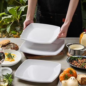 Hoge Kwaliteit Onbreekbare Melamine Witte Salade Plaat Melamine Vierkante Diner Bord Voor <span class=keywords><strong>Hotel</strong></span> - Product Image 1