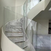 Escalier Circulaire Moderne de Style Australien, Design Hélicoïdal avec Marches en Marbre pour Appartement Intérieur