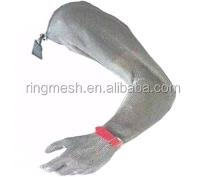 Guante de malla de acero inoxidable anticorte para brazo completo y hombro, certificado CE, estándar EN1082, EPP - Product Image 3