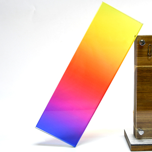 Usine directement <span class=keywords><strong>verre</strong></span> trempé laminé dégradé décoratif imprimé cannelé coloré de haute qualité - Product Image 4