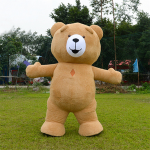 Costume <span class=keywords><strong>de</strong></span> mascotte d'ours en peluche gonflable unisexe, robe à fourrure, cosplay <span class=keywords><strong>de</strong></span> Pâques pour adultes - Product Image 2
