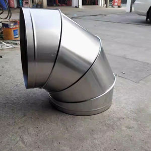 Di alta qualità 24 Gauge 26 Gauge 0.5mm SS MS lamiera zincata tubo di ventilazione che fa macchina formatrice per condotto rotondo HVAC - Product Image 6