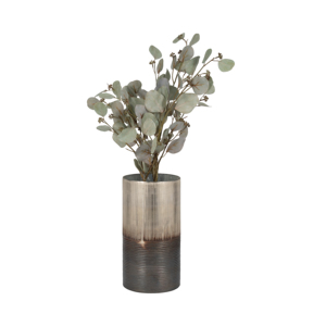 Vaso in vetro testurizzato bicolore per l'arredamento del soggiorno, elegante centrotavola decorativo per la casa, vaso per fiori. - Product Image 2
