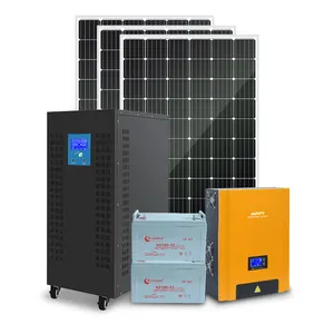 太阳能储能离网光伏电池板系统20kw太阳能成套电力系统380v 192v