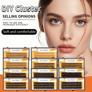 Extensiones de Pestañas DIY Estilo Natural al por Mayor, Segmentos de Pestañas en Racimo, Segmentos de Pestañas Invertidas, Pestañas de Tira Completa para - Product Image 1