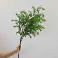 Susunan Tanaman Asparagus Fern Plastik Sutra Mirip Asli untuk Dekorasi Lantai, Desain Floral Bergaya Alami untuk Dalam/Luar Ruangan, Cocok untuk Pajangan Toko