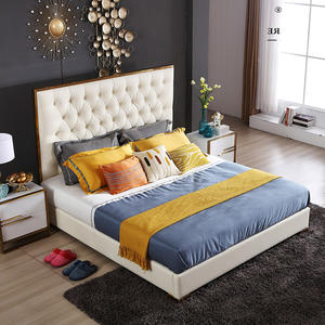 Hendry OEM Modern Satin Bed Sets Kit Cum Bed Jogo <strong>De</strong> <strong>Cama</strong> king <strong>Cama</strong> Elastica - Product Image 4