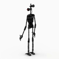 Best-seller transfrontalier MOC : Ensemble de construction de robot mécha noir en petites pièces, jouet décoratif