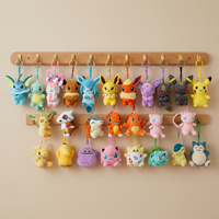 Porte-clés en peluche Pokémon de 4 pouces, plusieurs styles, animaux en peluche doux, jouet en peluche Pokémon, pendentif de sac