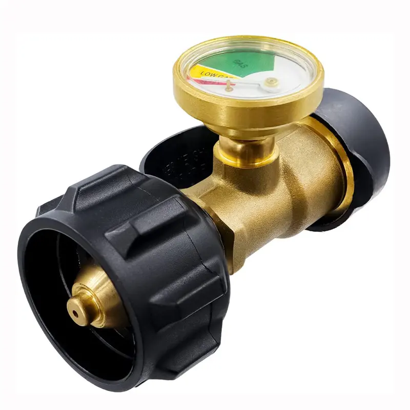 Propane Indicator Gage Good Quality Brass Propane Tank Adapter mit Upgraded Propane Gauge für Gas Tank Cylinder ANSI Z 21.8