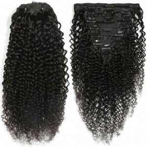 ISWEET Dropshipping Raw Indian Hair Afro Kinky <b>Curly</b> Vendors <b>Clip</b> <b>Ins</b> Hair Extensions 4c Seamless - Product Image 2