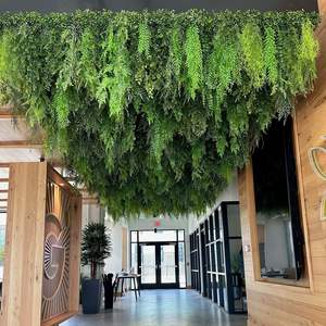 Plantas Artificiales de Ratán, Decoración para Hoteles y Restaurantes, Plantas Verdes, Hiedras Artificiales Colgantes para Techo - Product Image 4
