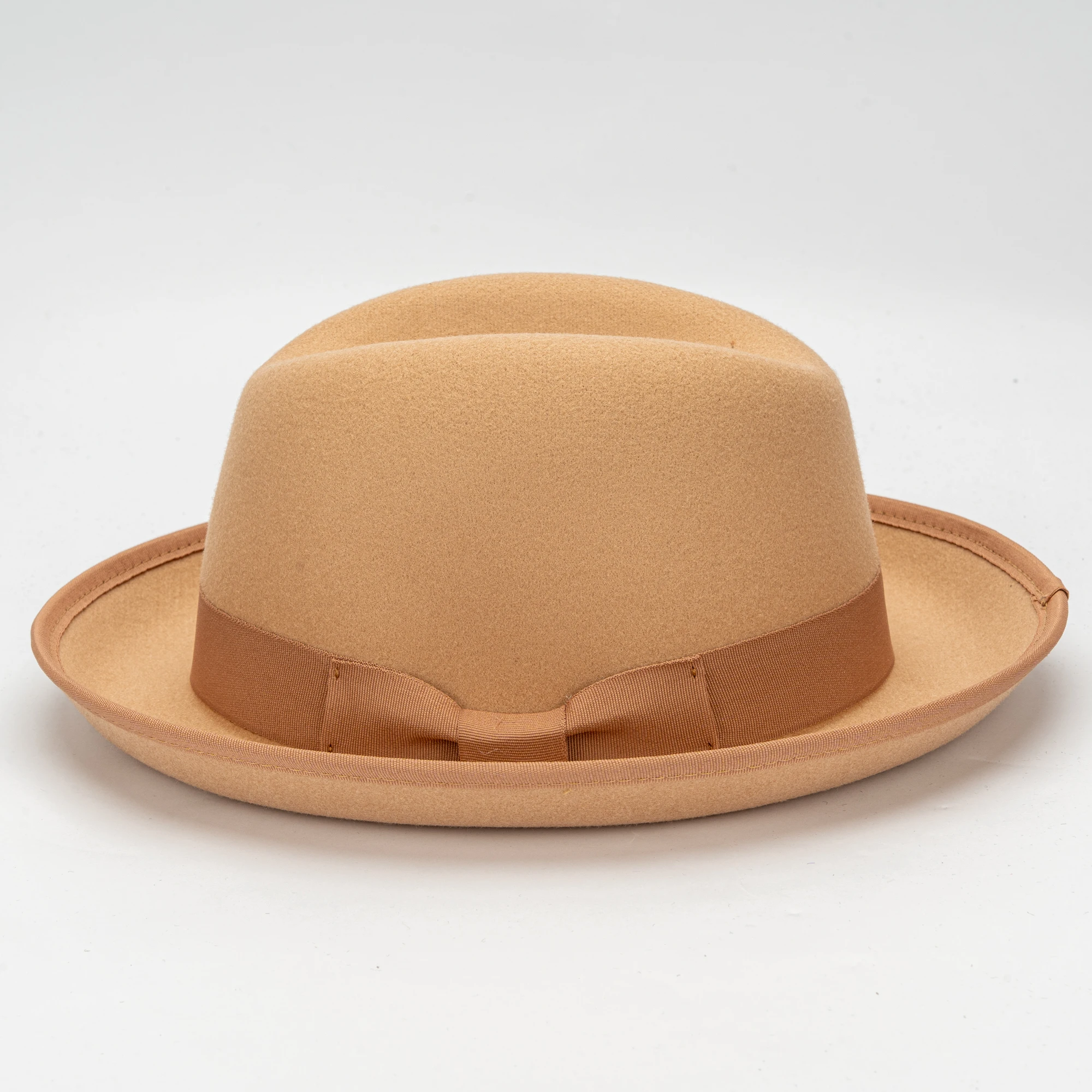 Camel Wool Fedora Hat Wide Brim NWOT Fadivo New York Camel Felt Fedora Hat Leopard | Mercari main image 2