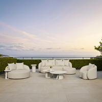 Kommerzielle Outdoor-Möbel Garten-Sofa-Set mit Hochdichte-Schaumstoffkissen