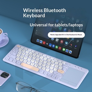 Clavier rétro à blocs de couleur, double mode 2.4G, clavier sans fil fin à mécanisme ciseaux <span class=keywords><strong>pour</strong></span> <span class=keywords><strong>ordinateur</strong></span> <span class=keywords><strong>portable</strong></span> et <span class=keywords><strong>tablette</strong></span> - Product Image 4