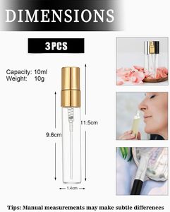 Wholesale Mini Glass <b>Perfume</b> <b>Bottles</b> 2ml 3ml 10ml 5ml Cylinder Shape Travel Spray <b>Bottle</b> Pocket Packaging Free <b>Sample</b> MOQ 100pcs - Product Image 2
