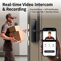 WiFi Tuya Smart Deurvergrendeling met Camera Visuele Intercom Digitale Vingerafdruk Elektronische Riemvergrendeling Huisbeveiliging Appartement
