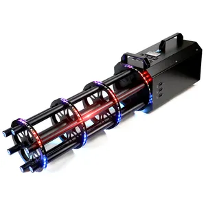 SHTX Wholesale Dj Party Cannon 6 shots electronic Gatling for Wedding Led Stage PaperSpray Electric Streamer Confetti Gun