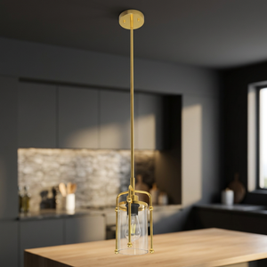 Inno Casa EZ-003V Factory Hot Sale 1-Light E26/E27 Gold Plating Modern Chandelier Pendant Light <b>Glass</b> <b>Shade</b> 110-240V Light - Product Image 2