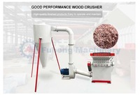 Broyeur à tambour automatique robuste pour le bois, déchiqueteuse multifonctionnelle, moulin à marteaux pour le broyage des branches