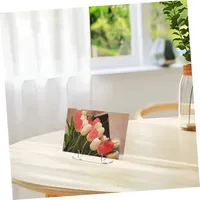 Support d'affichage transparent en acrylique imprimé UV, étagère, cadre photo, support pour tablette, support pour livre de cuisine, support pour disque vinyle, support de bureau