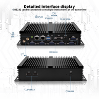 Mini PC Industrial 6COM I7-8550U Sin Ventilador, 4 Puertos USB 3.0, Amplio Rango de Temperatura, Core I7, Nuevo Windows 11, SSD+HDD, Intel UHD Graphics 620, 3 Años de Garantía