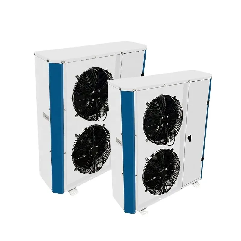 Unidad de condensación de compresor tipo caja congelada refrigerada por aire al aire libre para equipos de refrigeración de habitaciones frías