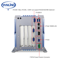 Venta de OEM Núcleo industrial sin ventilador I5 I7 7th Gen PC 9 36V Entrada amplia 6 COM PCIE Ranuras PCI Automatización Computadora médica integrada