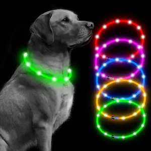 Led Halsband Usb Oplaadbare Glowing Pet Halsband Voor Night Safety Mode Light Up Collar Voor Kleine Medium Grote honden