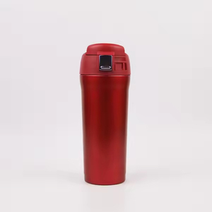480ml One Touch Lock Coffee Mug Stainless Steel Drinking Water <b>Thermos</b> <b>Bottle</b> Vacuum Flask with Button Lid - Product Image 1
