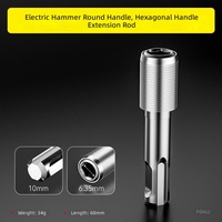 Adaptador Universal de Llave de Impacto Eléctrica a Martillo Rotatorio, Acero al Carbono, Autoblocante, Cuadrado a Hexagonal, Convertidor SDS Plus