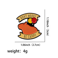 10 Style En Gros Dessin Animé En Métal Épinglette Personnalisé Mignon Drôle Capybara Doux Émail Pin Badge pour Enfants Amis