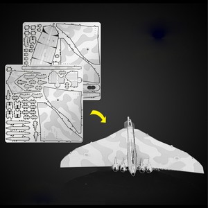 Hình ảnh hóa chất khắc Kim Loại 3D Câu Đố Nhà cung cấp tự làm lắp ráp máy bay mô hình <span class=keywords><strong>Kit</strong></span> ghép hình câu đố - Product Image 5