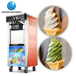 Guangzhou Prezzo di Fabbrica Soft Ice Cream Fa Macchina Commerciale Macchina Per il Ghiaccio Per La Vendita 3 Sapore Soft Ice Cream Maker