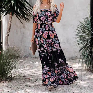 Robe d'été pour femmes S-3XL, imprimé tendance, robe <span class=keywords><strong>maxi</strong></span> sexy à col en V, pour femme, décontractée, élégante, robe de soirée, vestidos, robe nouvelle pour femme - Product Image 4