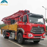 Mini-grue à béton portative avec pompe diesel, télécommandée, 38 m, pour camion, petite taille
