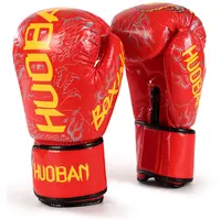 Высококачественные Боксерские перчатки HUOBAN из искусственной кожи, тренировочные боксерские перчатки из натуральной кожи с индивидуальным логотипом